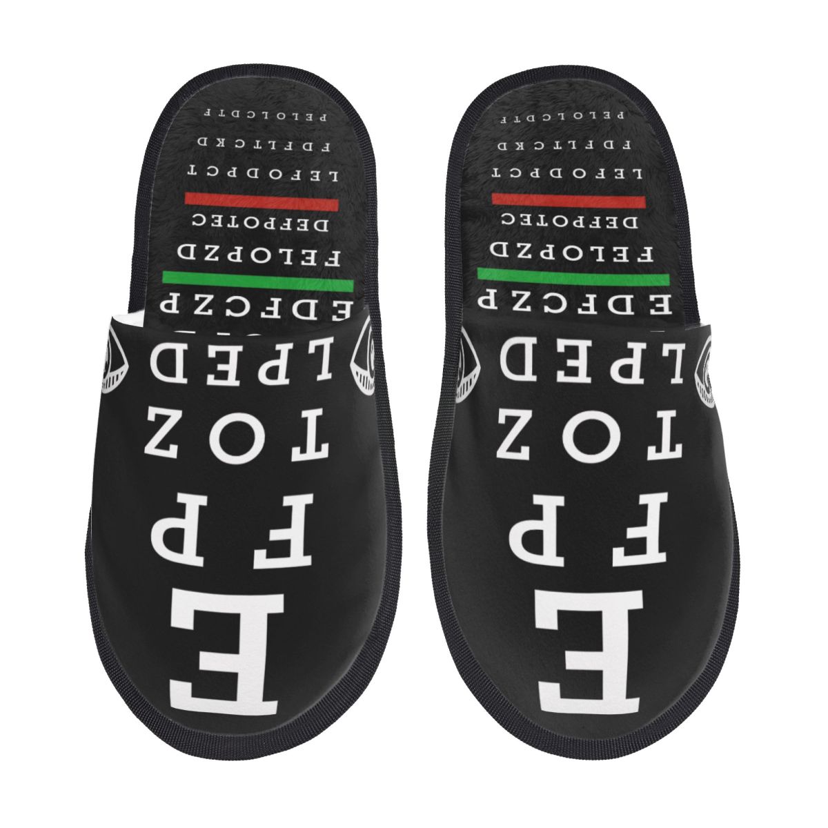 Shoes Women Chart - Zabawne kapcie damskie z pianki memory