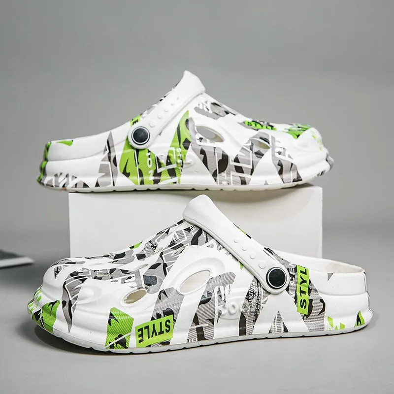 Croc Style Clog - Duże Rozmiary Nowe Męskie Kapcie Letnie