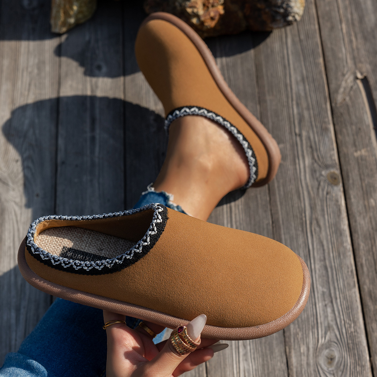 Women'S Shoes In Wide Width - Damskie haftowane kapcie 2025 w stylu