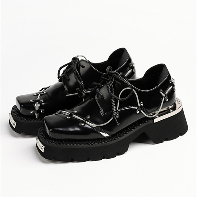 Women'S Shoes Loafers Black - Luksusowe buty damskie na grubym obcasie