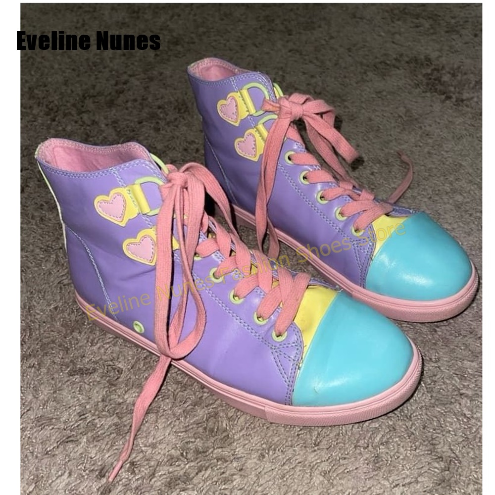 Women Shoes Casual - Słodkie sneakersy Y2K z wysoką cholewką,