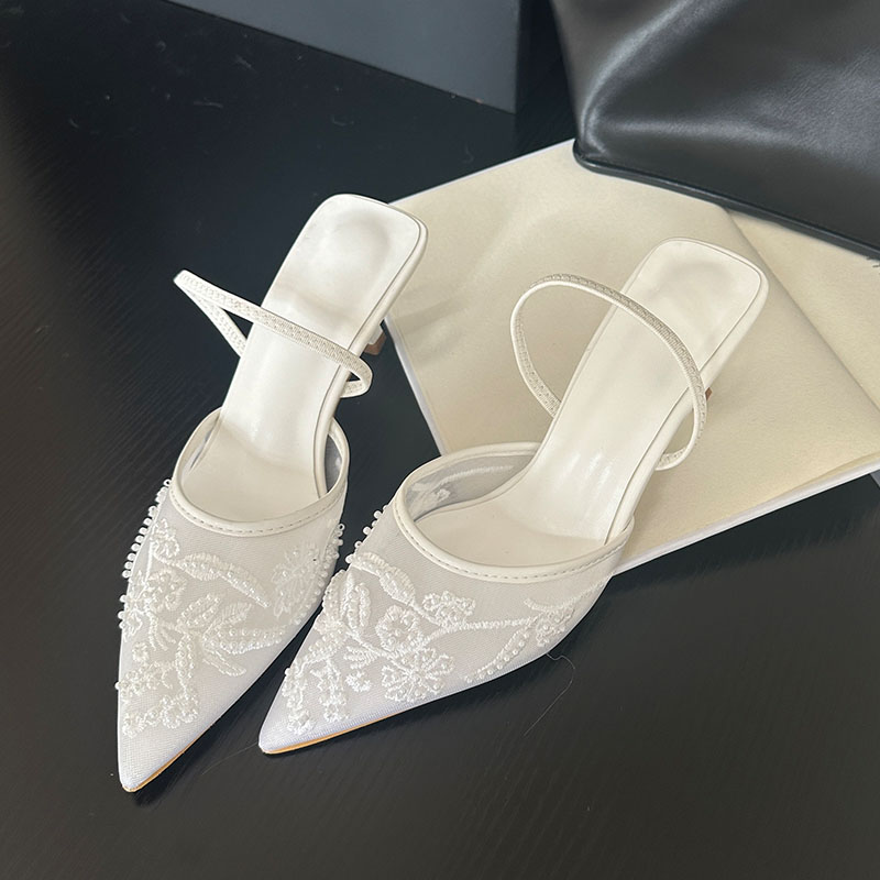 Women Shoes Brands - Eleganckie sandały slingback damskie na cienkim
