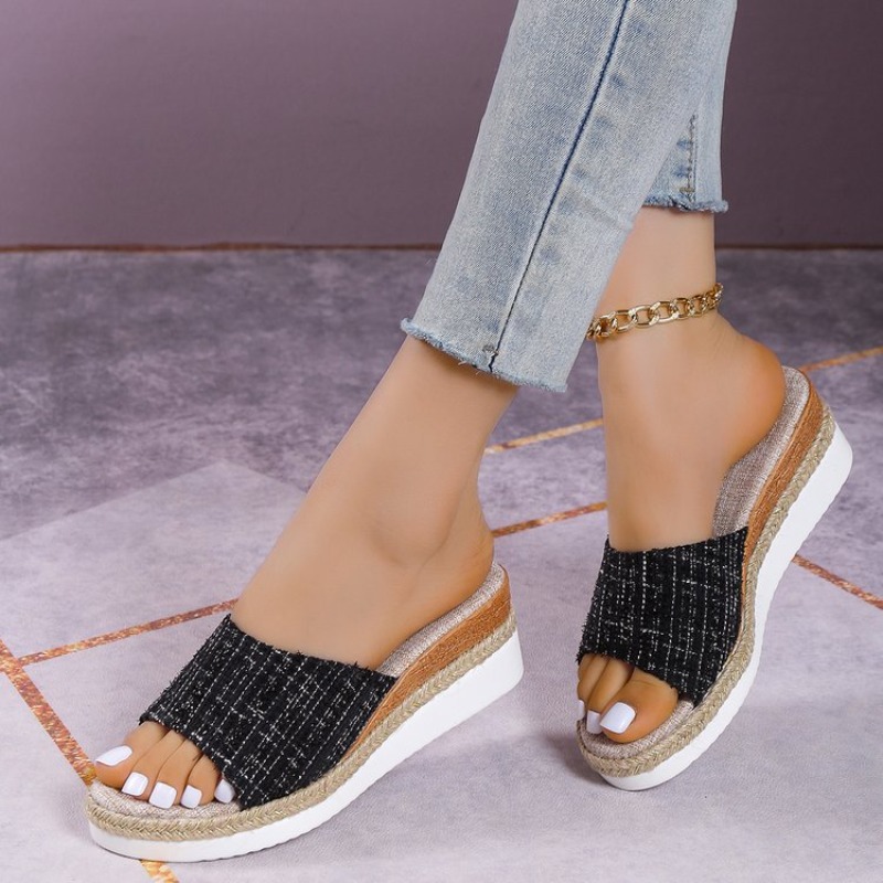 Espadrille Wedge Shoes - Damskie sandały na koturnie, espadryle, platformy,
