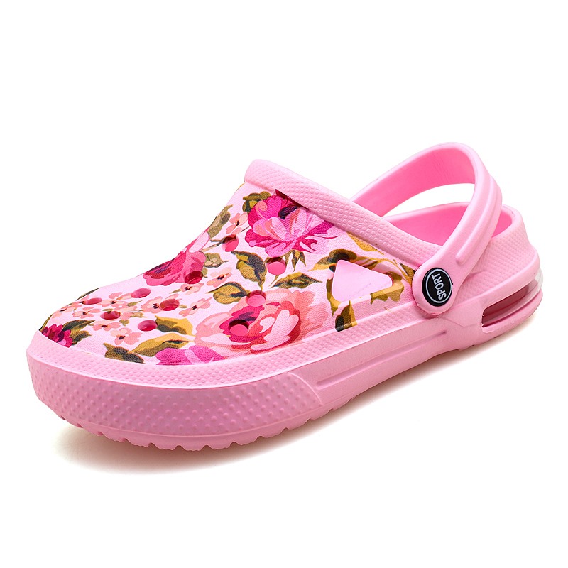 Croc Style Clog - Letnie damskie kwiatowe Graffiti drewniaki sandały