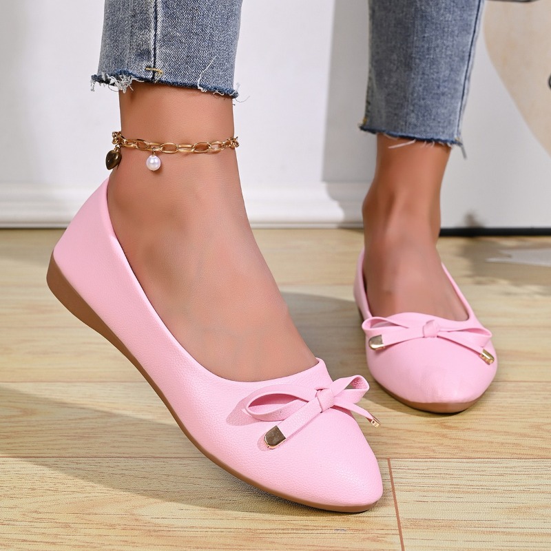 Women Shoes Casual - Płytkie skórzane buty damskie z miękką
