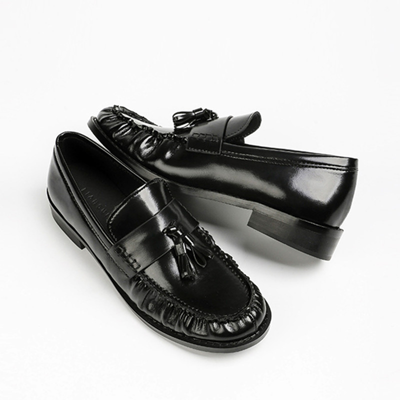 Czarne lakierowane mokasyny na – Women'S Shoes Loafers Black recenzja i cena