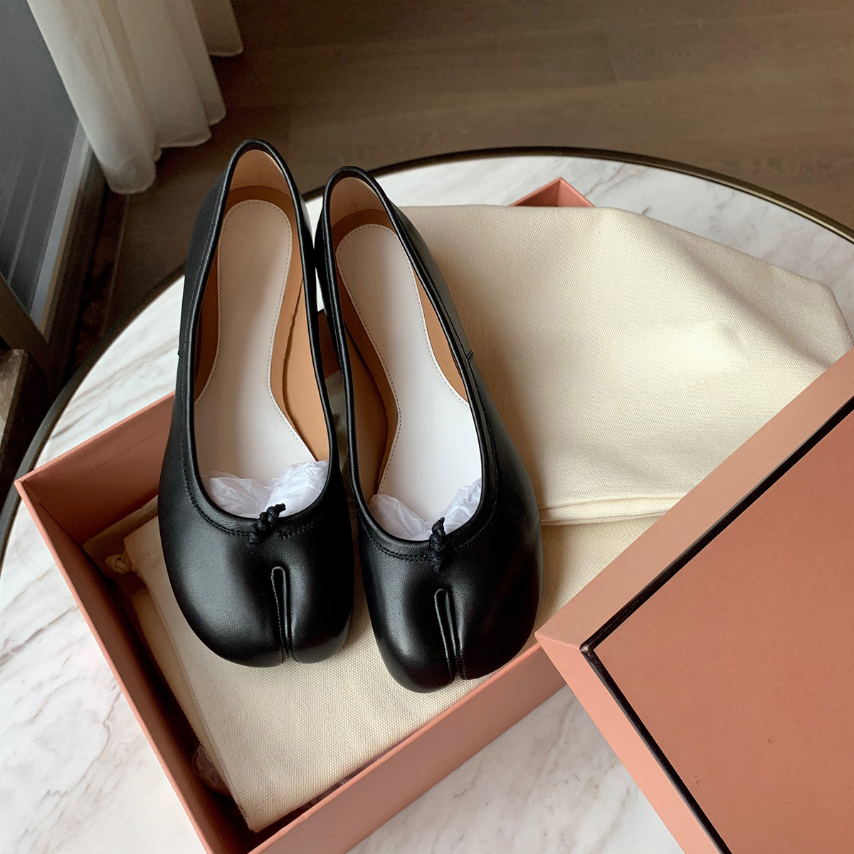 Czarne baleriny z rozdzielonym – Women'S Shoes Loafers Black recenzja i cena