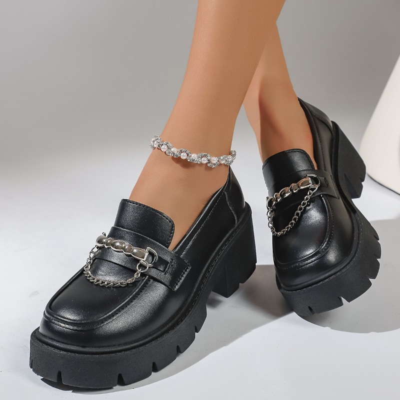 Modne mokasyny na platformie z – Women'S Shoes Loafers Black recenzja i cena