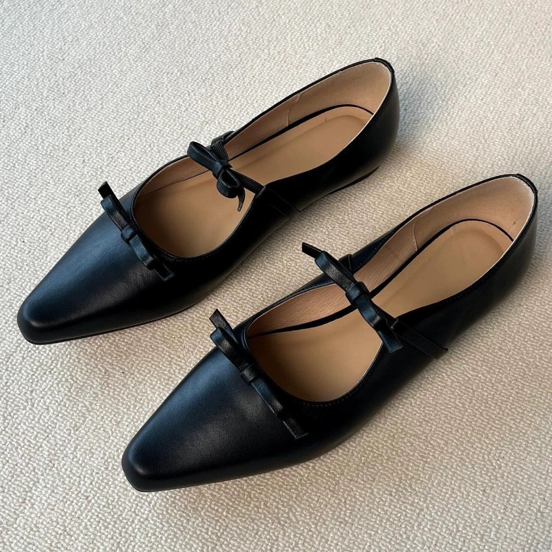 Czarne mokasyny z kokardą, dam – Women'S Shoes Loafers Black recenzja i cena