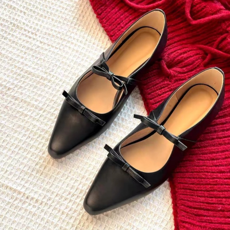 Czarne mokasyny z kokardą, dam – Women'S Shoes Loafers Black recenzja i cena