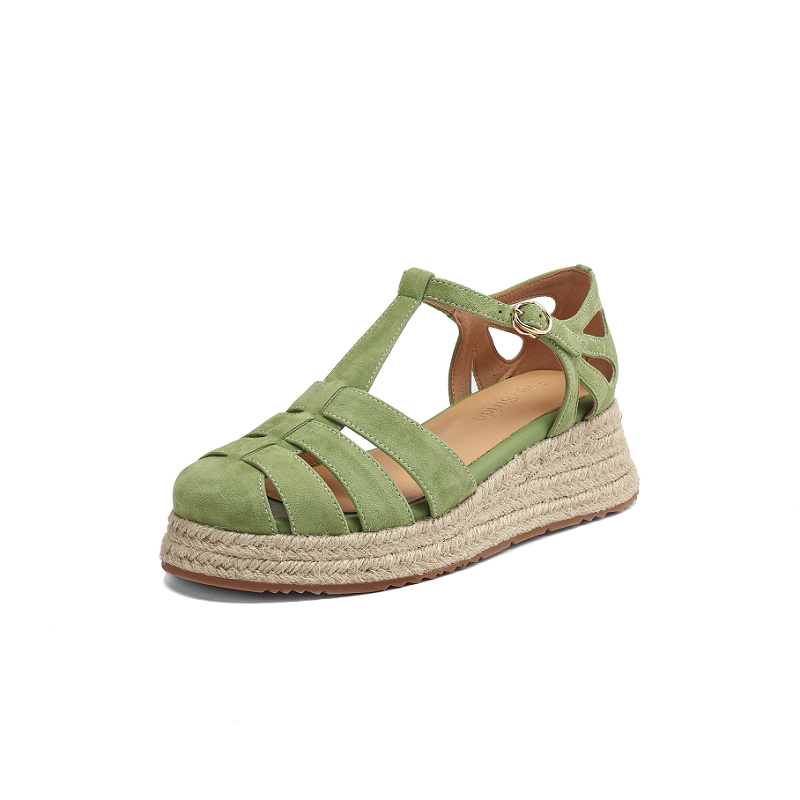 Damskie zamszowe sandały na ko – Espadrille Wedge Shoes recenzja i cena