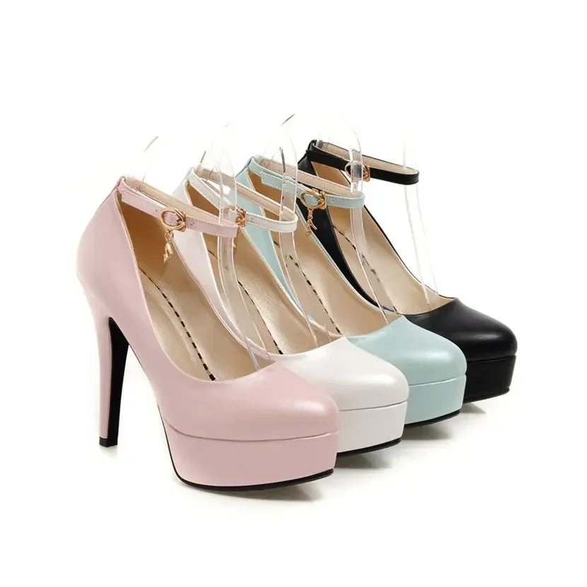 Big Size White Pink Wedding Pa – Women'S Shoes Navy Blue recenzja i cena
