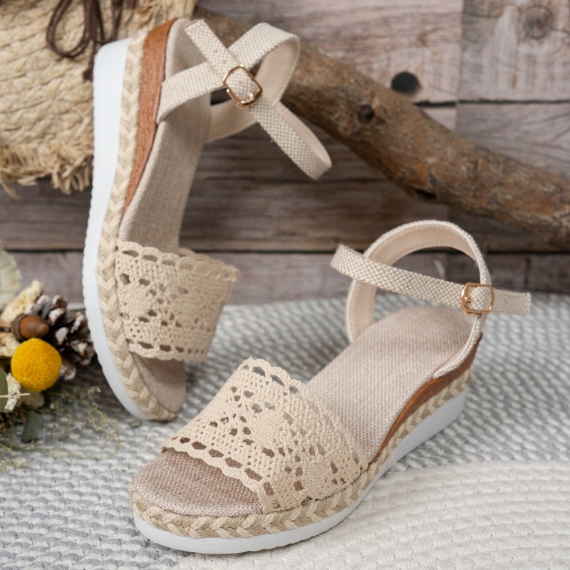Damskie sandały na koturnie z  – Espadrille Wedge Shoes recenzja i cena