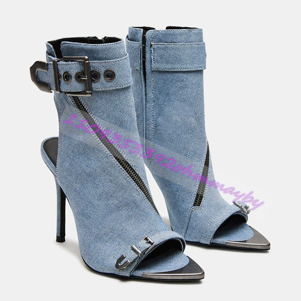 Letnie niebieskie dżinsowe bot – Women'S Shoes Navy Blue recenzja i cena