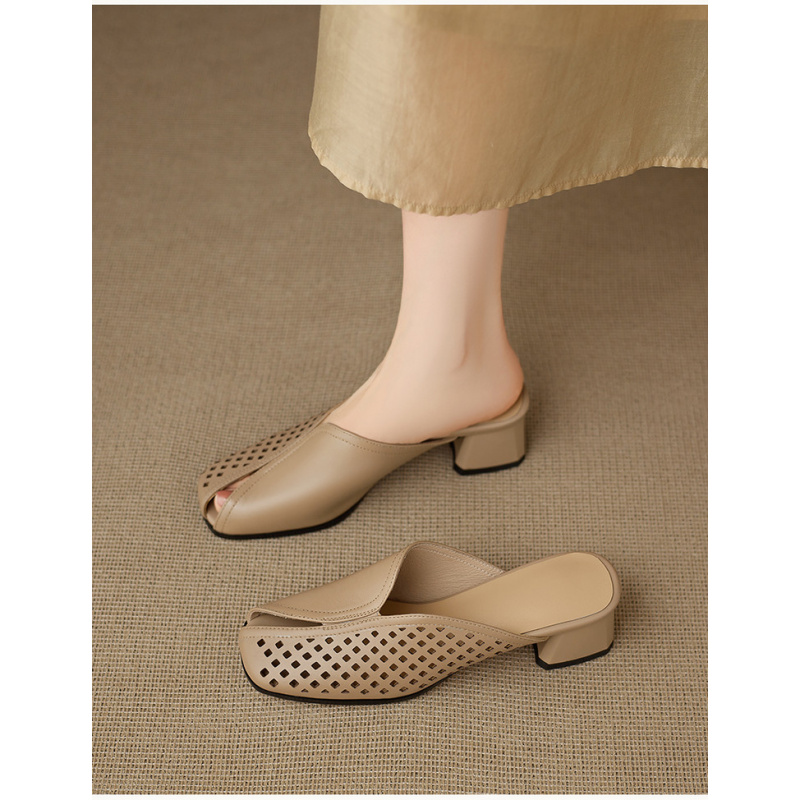 Klapki na obcasie  Gruby obcas – Women'S Shoes In Wide Width recenzja i cena
