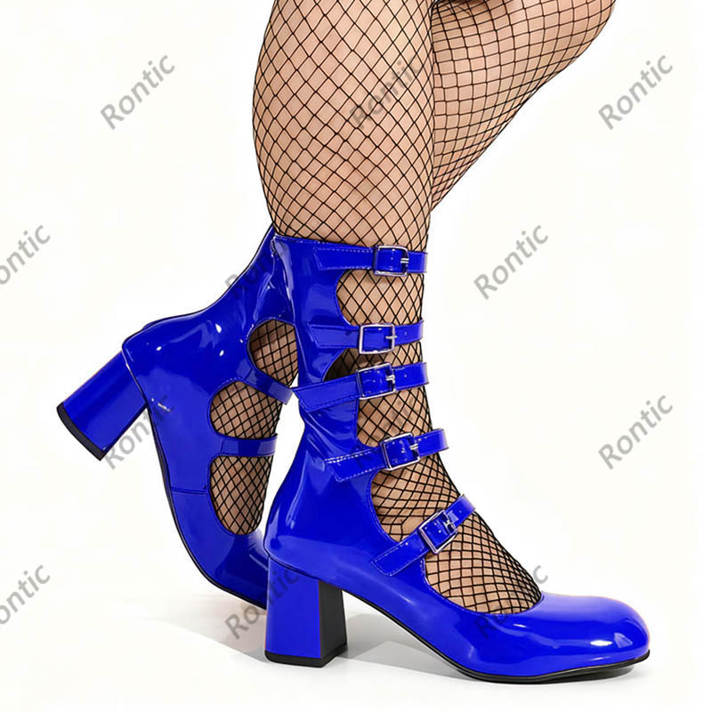 Niebieskie lakierowane gotycki – Women'S Shoes Navy Blue recenzja i cena