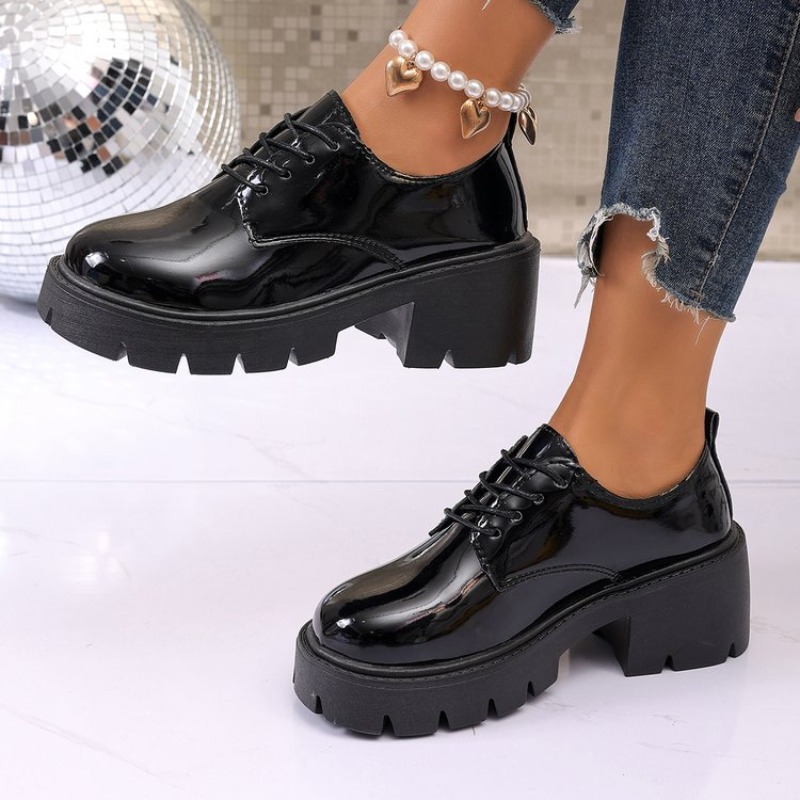 Nowe damskie czarne platformy  – Women'S Shoes Loafers Black recenzja i cena