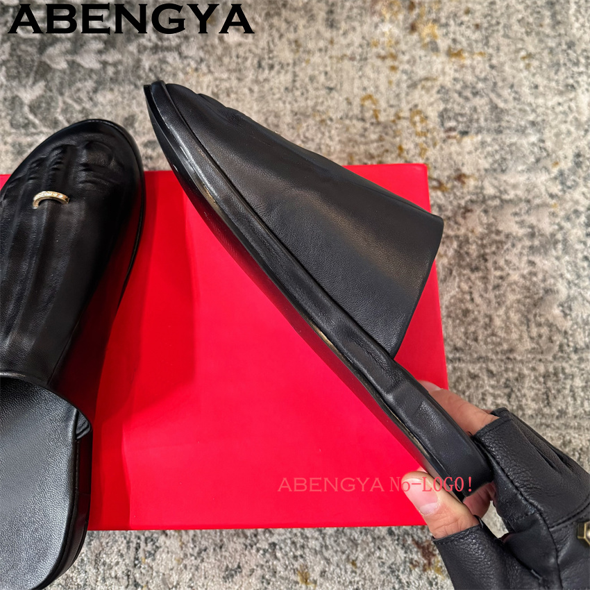 Czarne skórzane mokasyny z zak – Women'S Shoes Loafers Black recenzja i cena