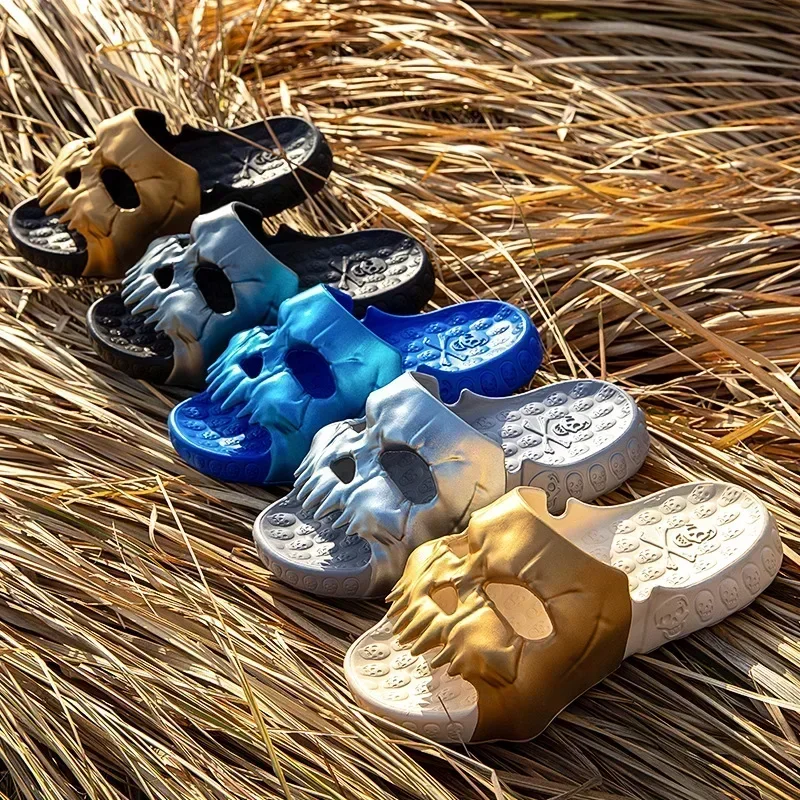 Letnie męskie klapki z czaszką – Women'S Shoes Cloud recenzja i cena