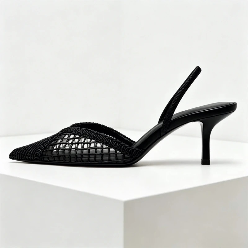 Sandały na obcasie z siateczki – Women Shoes Brands recenzja i cena