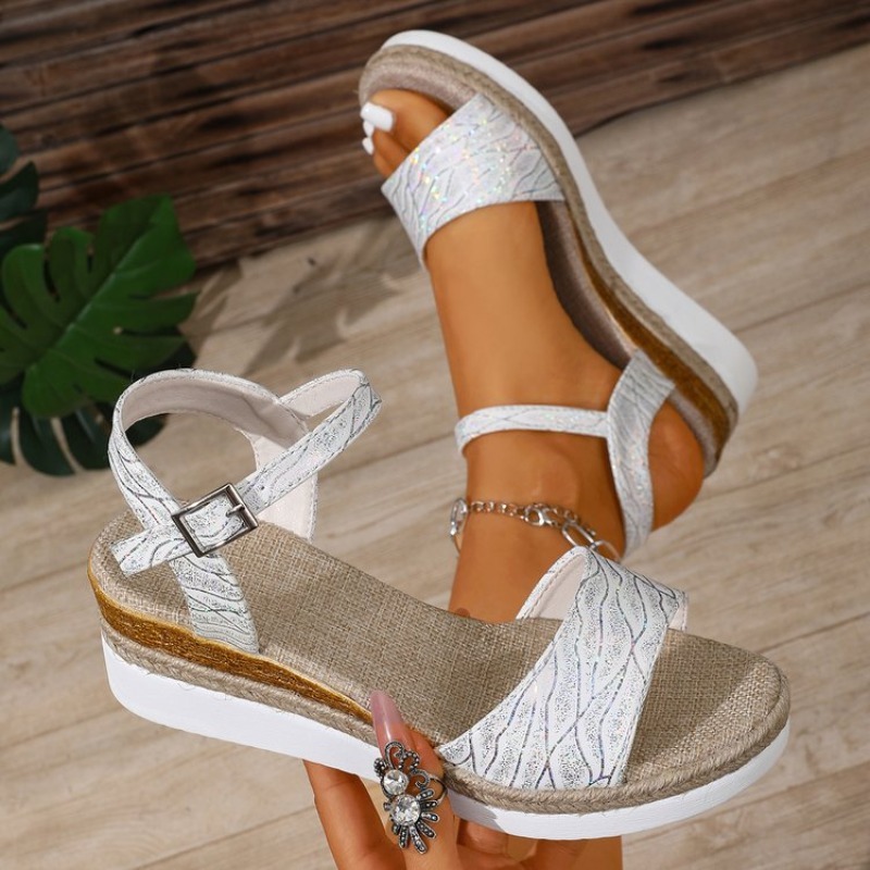 Sandały na koturnie damskie bi – Espadrille Wedge Shoes recenzja i cena